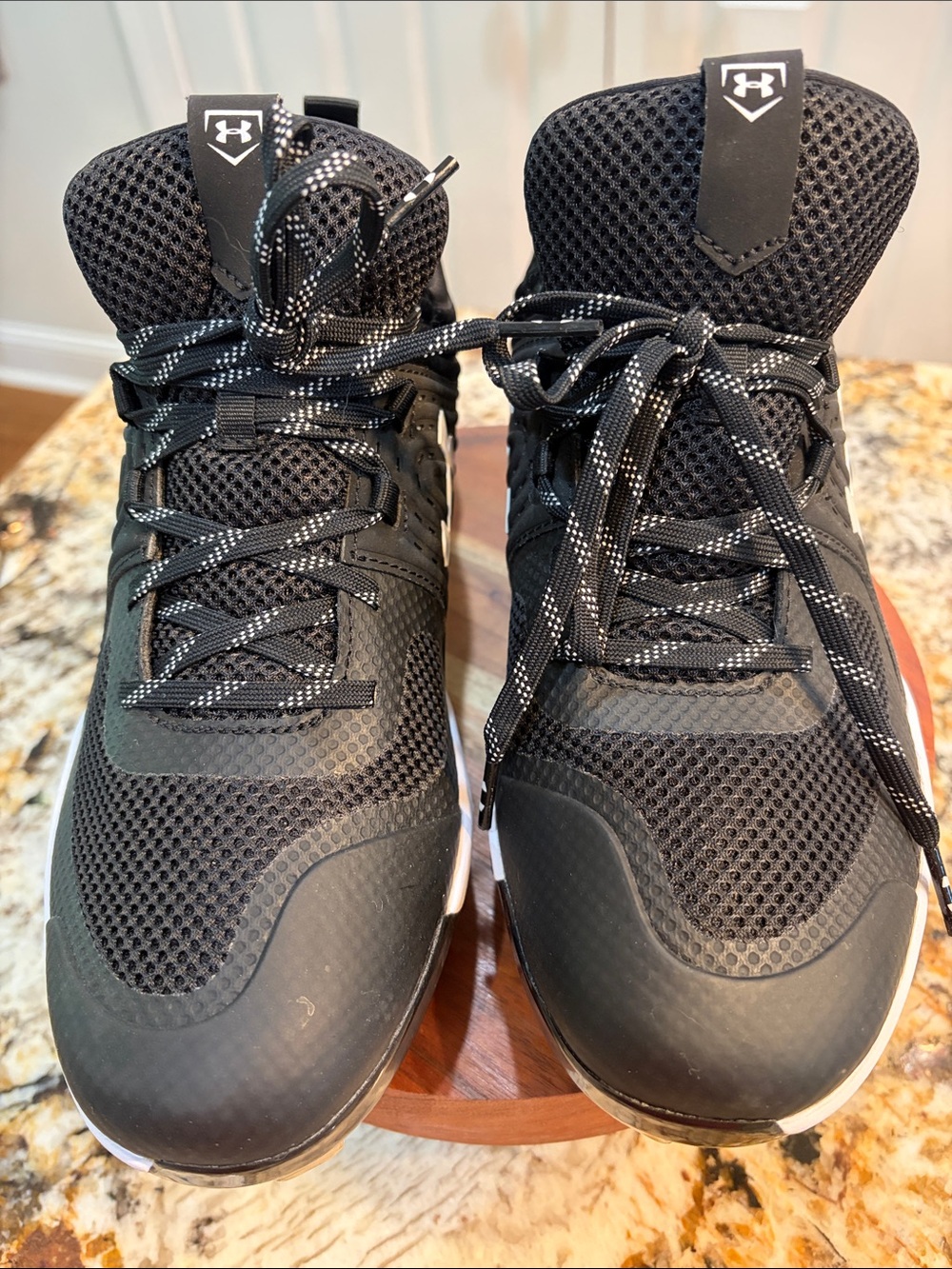 Under Armour Black Mesh Athletic Trainers with Reflective Laces
